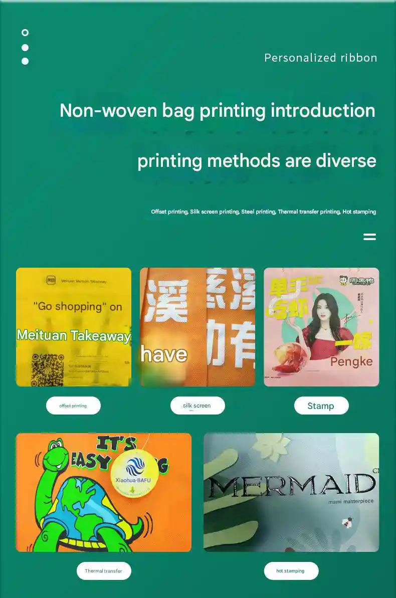 Non-woven bag ultrasonic heat pressing at handle seal and square cross oval seal
