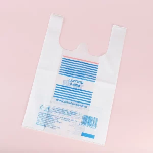 Custom biodegradable plastic bag with printed logo – eco-friendly packaging solution