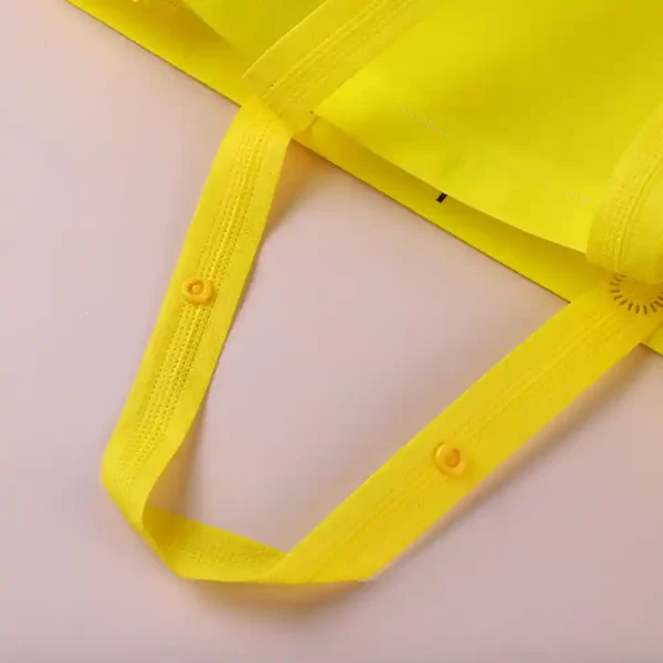Custom nonwoven bags for clothing packaging in turquoise blue with handles