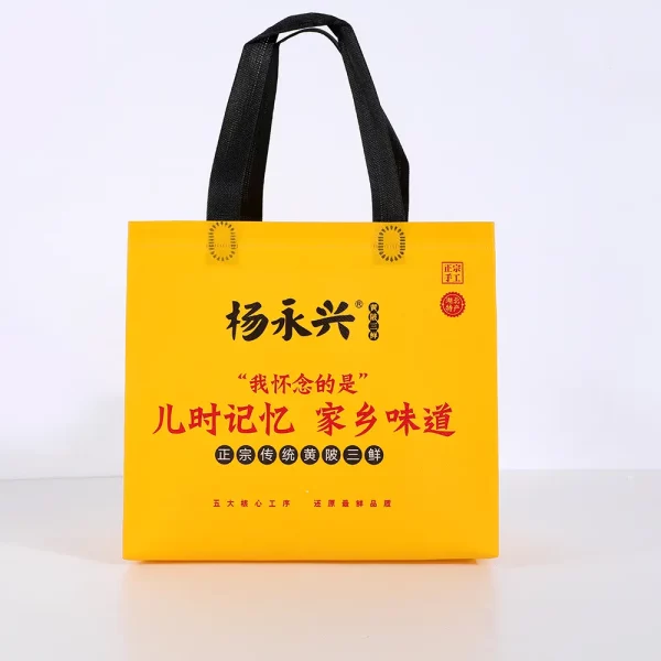 Eco-friendly laminated non-woven take-out bag for takeaway food packaging