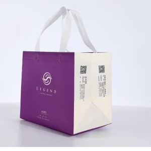 Custom laminated non-woven take-out bag with logo – waterproof food packaging bag
